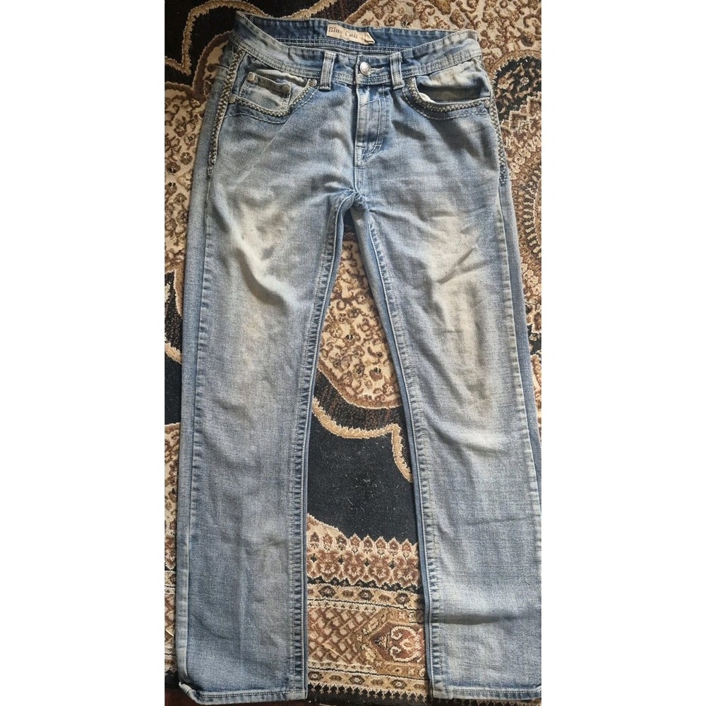 Blue Cult Denim Jeans | Slim Straight | Distressed Fade‎